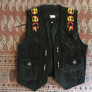Western Cowboy LEATHER FRINGE Vest